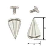 Punk Rock kúpos dísz szegecs 20 mm - NIKKEL